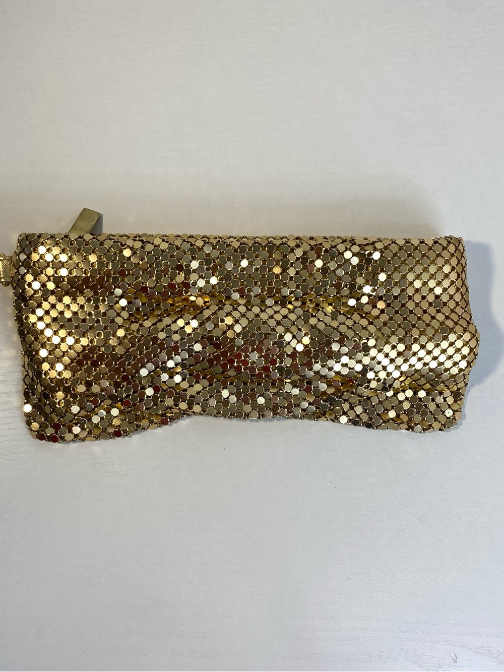 Style&co. Gold sparkly mesh evening clutch